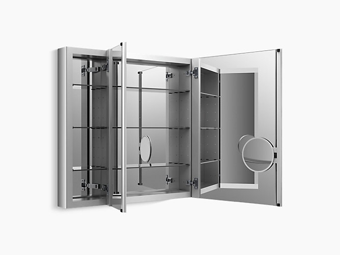 K 99011 Verdera Medicine Cabinet With Triple Mirrored Doors Kohler